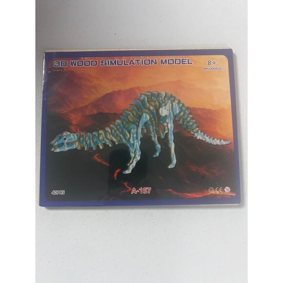 3D Wood Dinosaur Puzzles - Picture 7 of 8